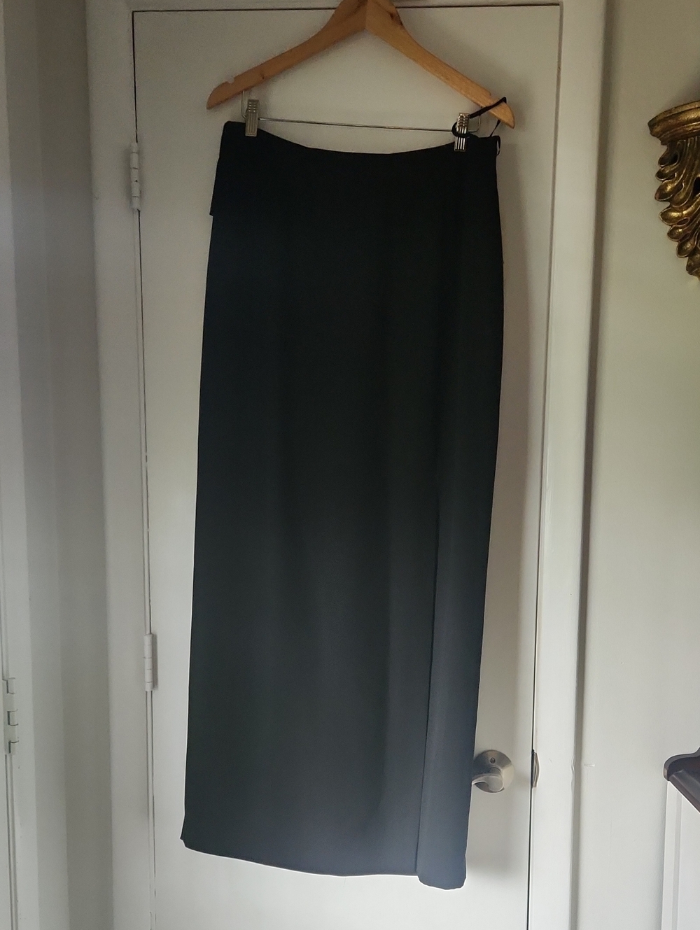 Adrianna Papell Black Maxi Skirt - Straight Long Silhouette